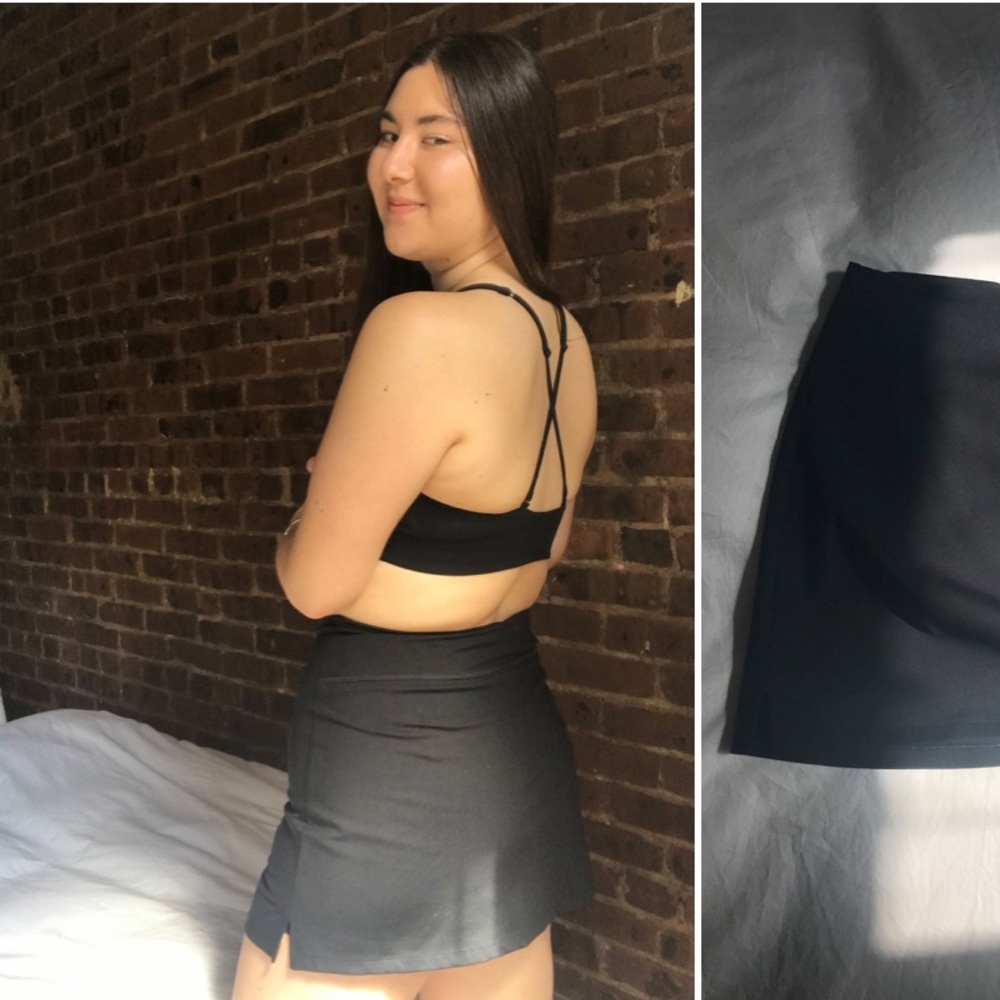 NWT Girlfriend Collective Court Skort Black Medium